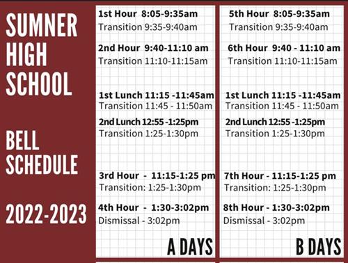 2022-2023 Bell Schedule